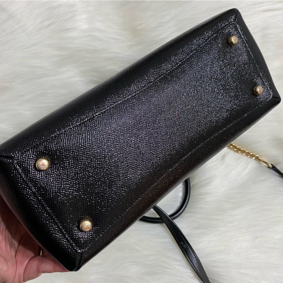 Coach LARGE Sage Carryall Crossbody Satchel Black Patent Leather - Picture 7 of 11